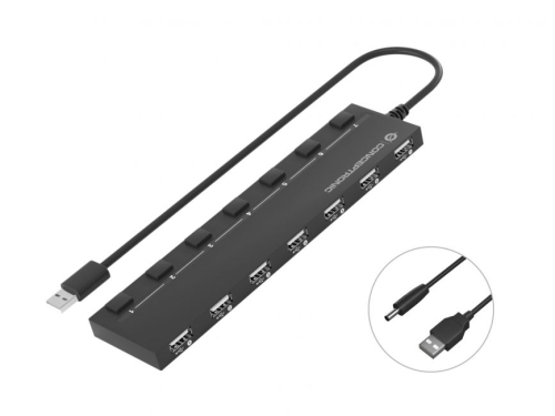 HUBBIES 7-Port USB 2.0 Hub