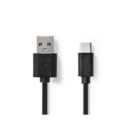 NEDIS CABO USB2.0 USB-A MACHO / USB-C MACHO PRETO 1MT