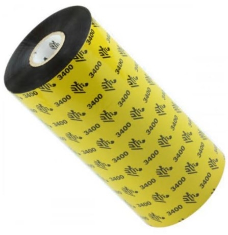 Fita Cera/Resina de transferencia térmica 83mmx450m Zebra 3400, 03400BK08345