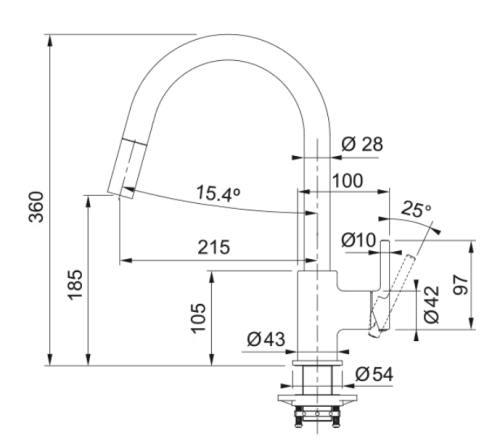 FRANKE MISTURADORA COZINHA PRETO MATE
