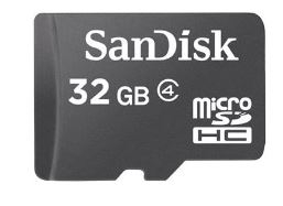 MicroSDHC 32GB Class 4 Memory Card + SD Adaptor