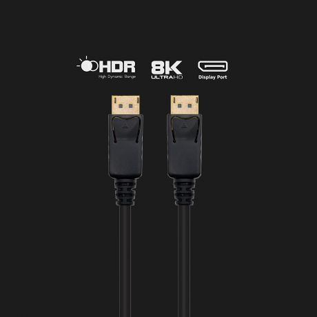 Cabo EWENT EC1406 DisplayPort v1.4, 8k @ 60Hz, 4k @ 240Hz, A/A AWG30, 2.0m, CU, shielded