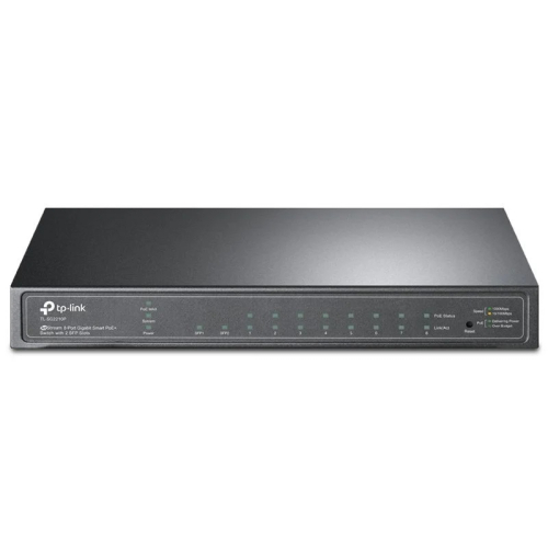 JetStream 8-Port Gigabit Smart PoE+ Switch with 2 SFP Slots, PORT: 8× Gigabit PoE Ports, 2× Gigabit SFP Slots