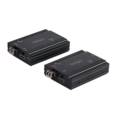 Extensor KVM HDMI 4K sobre fibra até 300 m (Multimodo) - 2 módulos SFP+ MMF 10G - Kit de extensão KVM (TX/RX)