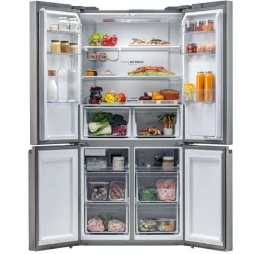 Frigorifco Americano 4 Portas Cor Inox No Frost HAIER HTF520IP7 489 L 190x 64.8 Classe E