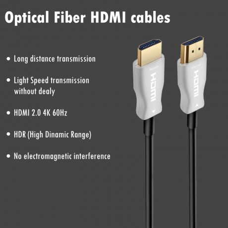 Cabo EWENT EC1355 híbrido de fibra ótica HDMI AOC, UHD 4K, 20 m