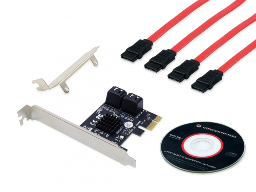 CONCEPTRONIC ADAPTADOR EMRICK 4 PORTAS SATA PCIE