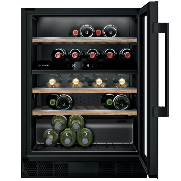 Garrafeira Encastre Bosch KUW21AHG0 Cor Preto 120LT 81.8 x 59.8 x 58.1 cm Classe G