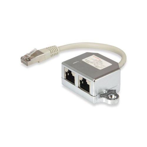 EQUIP RJ45 SPLITTER 8P8C PLUG> 2 X 8P4C JACK SHIELDED 15CM CABLE