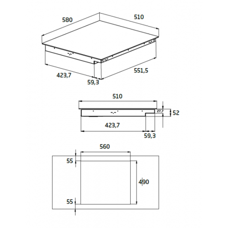 Placa Inducao Encastre Beko HII 64200 FMTW 60Cm