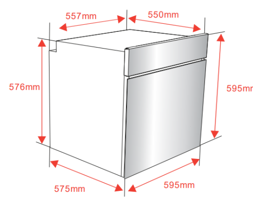 Forno encastre Orima OR-65-DHAX 60cm 69L Classe A