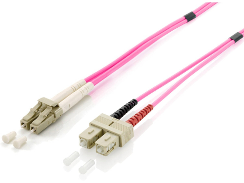EQUIP LC/SC FIBER OPTIC PATCH CABLE, OM4, 5M