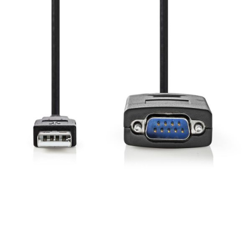 NEDIS ADAPTADOR USB-A 2.0 PARA SERIE RS232 0.9M BLACK