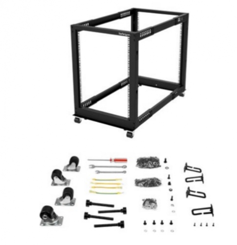 Rack de servidor móvel de estrutura aberta de 4 postes 15U , STARTECH 4POSTRACK15U