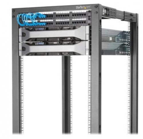 Rack de servidor móvel de estrutura aberta de 4 postes 15U , STARTECH 4POSTRACK15U
