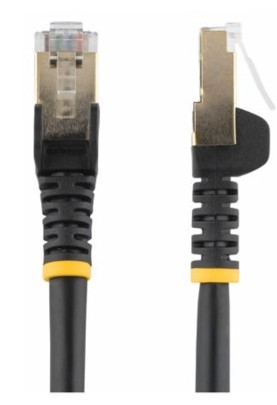 Cabo Rede StarTech patch RJ-45 (M) para RJ-45 (M) 7.5 m PTB CAT 6a moldado, sem nós preto, 6ASPAT750CMBK