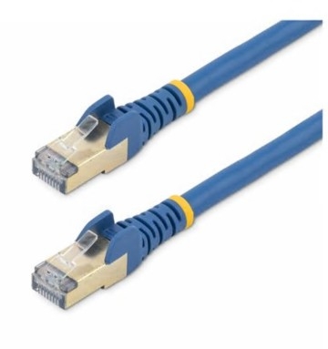 Cabo Rede StarTech patch RJ-45 (M) para RJ-45 (M) 7.5 m PTB CAT 6a moldado, sem nós azul, 6ASPAT750CMBL