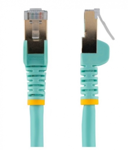 Cabo Rede StarTech patch RJ-45 (M) para RJ-45 (M) 7 m PTB CAT 6a moldado, sem nós verde aqua, 6ASPAT7MAQ
