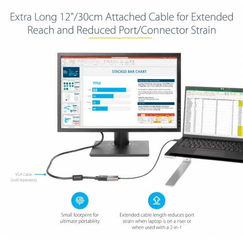 Adaptador USB-C para VGA StarTech 1080p - CDP2VGAEC
