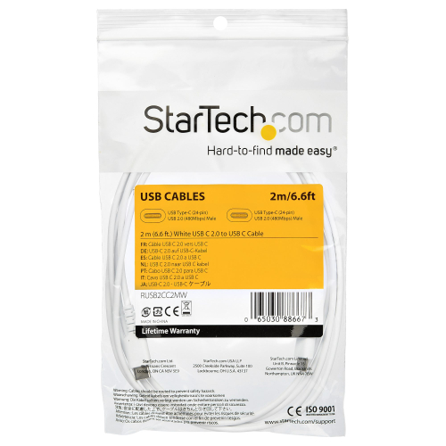 STARTECH CABLE USB-C 2M BLANCO
