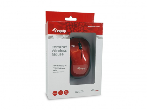 Comfort Wireless Mouse, Red