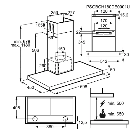 Chaminé ELECTROLUX LFT416X 60CM INOX