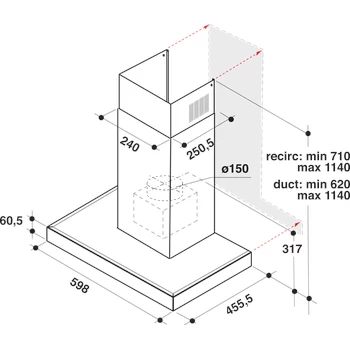 WHIRLPOOL - Exaustor WHBS 62F LT K/1