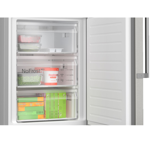 Frigorifico Combinado 2 Portas Cor Inox No Frost Bosch KGN39AIAT 363 LT 203x66.5x60 Classe A