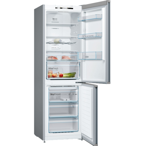 Frigorifico Combinado 2 Portas Inox No Frost BOSCH 326LK.NF.P.IX KGN366ICF 326L 186 x 60 x 66 Classe C 