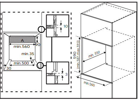 Pack Encastre Forno + Placa Beko BBSE 12120XD 60cm Vapor 72L ClasseD