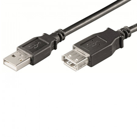EWENT CABO EXTENSÃO USB 2.0 M/F PRETO 1MT