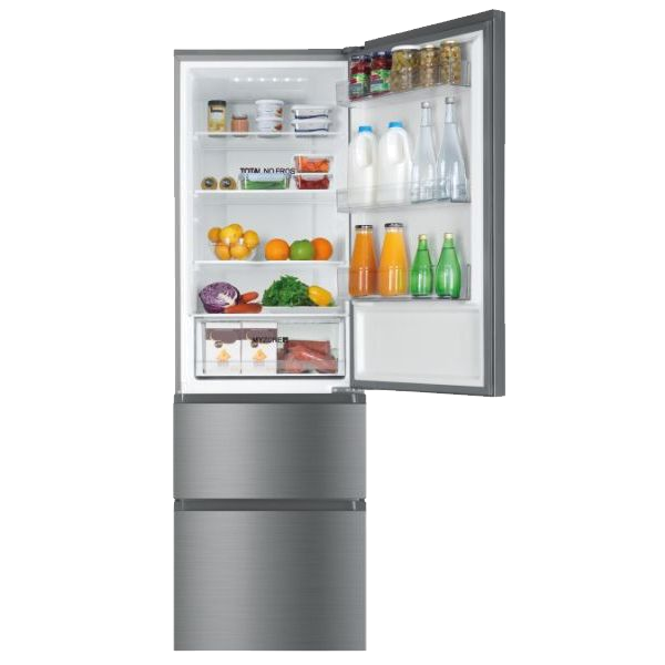 Frigorifico Combinado 3 Portas Cor New Gentle Silver No Frost HAIER HTR3619ENMN 348L 190.5x59.5x65.7 Classe E