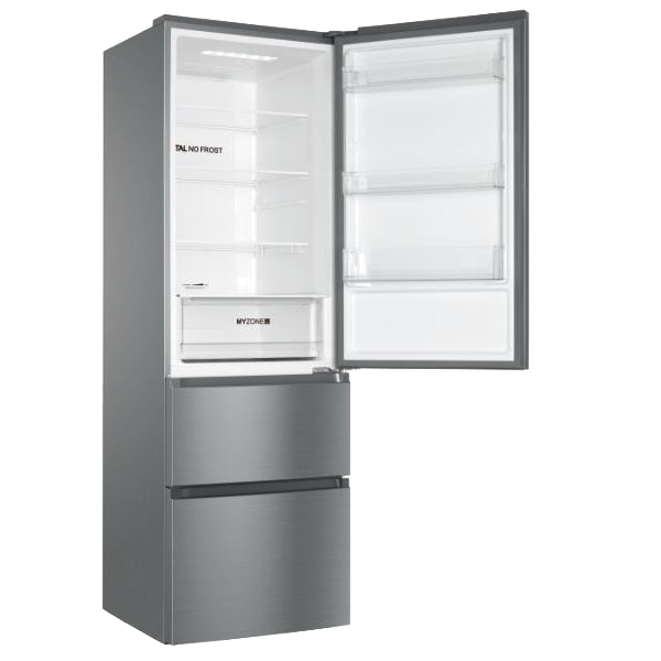 Frigorifico Combinado 3 Portas Cor New Gentle Silver No Frost HAIER HTR3619ENMN 348L 190.5x59.5x65.7 Classe E