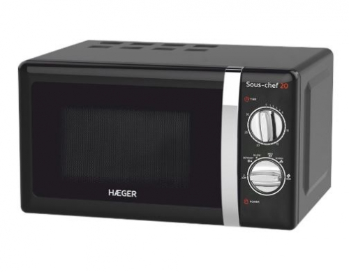 Microondas HAEGER 20L.700W. -SOUSCHEF20PRETO