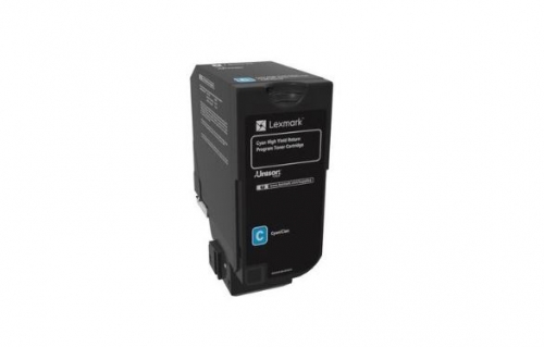 Toner Lexmark CS725 ciano de elevada capacidade com programa de retorno - 74C2HC0