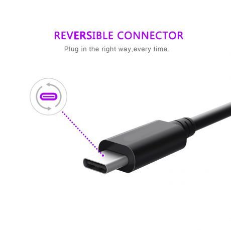 Cabo EWENT EC1043 USB 3.1 Gen1 5Gbps 3A, USB-C/M-A/M, preto, 1.8 metro