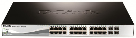 28-Port Gigabit PoE+ (24p PoE) Smart Switch incl. 4-port SFP combo. (193W)